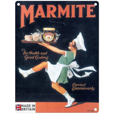 Kleines Metallschild 45 x 37,5 cm Vintage Retro Marmite