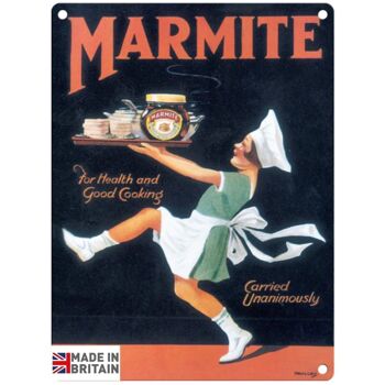 Grande Plaque Métallique 60 x 49,5 cm Vintage Retro Marmite 1