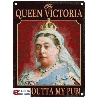 Piccola targa in metallo 45 x 37,5 cm Pub Signs Queen Victoria