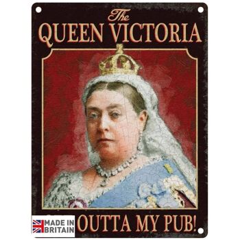 Grande enseigne en métal 60 x 49,5 cm Pub Signs Queen Victoria 1