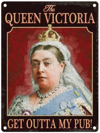 Grande enseigne en métal 60 x 49,5 cm Pub Signs Queen Victoria 3