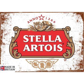 Grande Plaque Métallique 60 x 49,5 cm Stella Artois 1