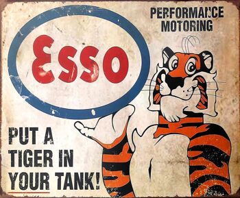 Petite enseigne en métal 45 x 37,5 cm Esso Put a Tiger in your tank 3