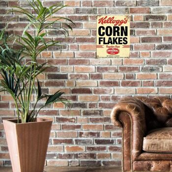 Petite enseigne en métal 45 x 37,5 cm Kellogs Corn Flakes 2