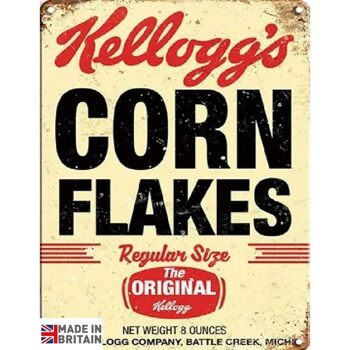 Grande enseigne en métal 60 x 49,5 cm Kellogs Corn Flakes 1