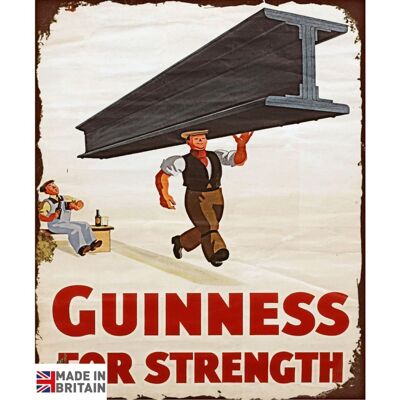 Cartel metálico grande 60 x 49,5 cm Guinness Beer Advert Girder