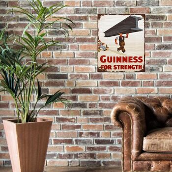 Grande enseigne en métal 60 x 49,5 cm Guinness Beer Advert Girder 2