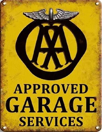Grande enseigne en métal 60 x 49,5 cm Approved Garage Services 3