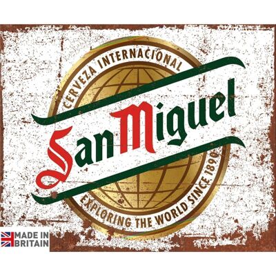 Cartel Metálico Grande 60x49,5cm Cerveza San Miguel
