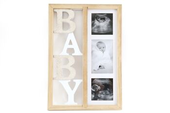 Baby Three Photo Cadre en bois 43cm 1