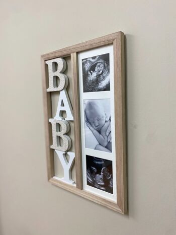 Baby Three Photo Cadre en bois 43cm 3