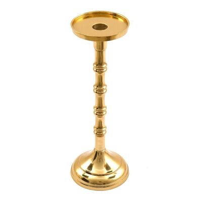 Brass Metal Pillar Candlestick 29cm