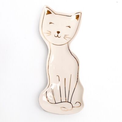 Löffelablage aus Keramik für Katzen 22cm