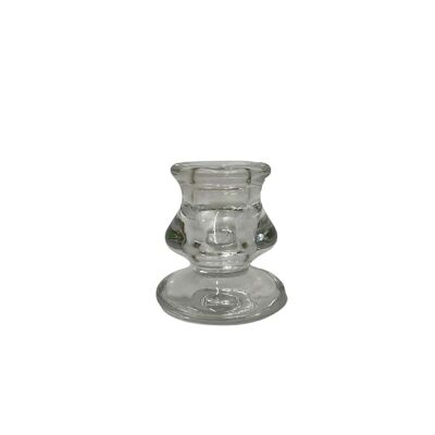 Bougeoir en verre transparent 6cm