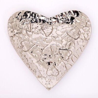 Plat en forme de coeur en argent 22cm