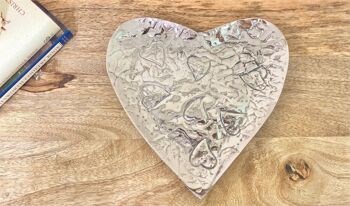 Plat en forme de coeur en argent 22cm 2