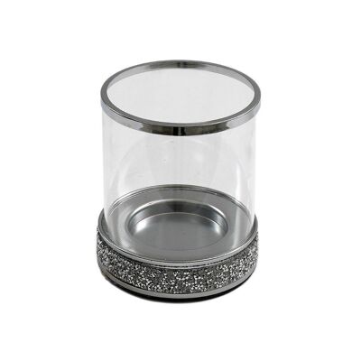 Small Sparkly Pillar Candle Holder