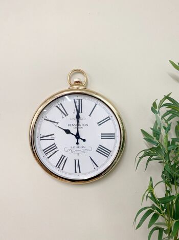 Horloge Murale Ronde en Cuivre 42cm 2