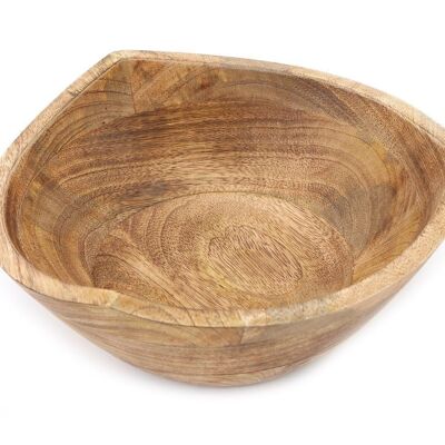 Triangular Shaped Wooden Bowl.