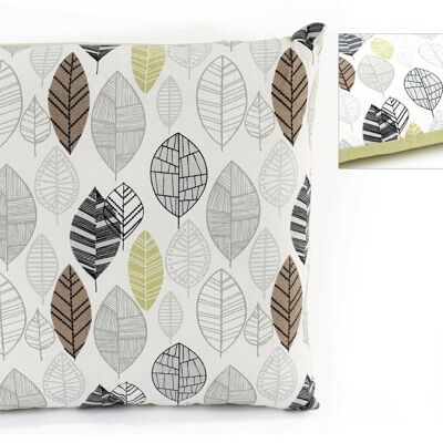 Scatter Cushion With Contemporary Green Leaf Print Design 37cm