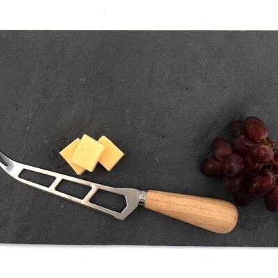 Servizio tagliere per formaggi in ardesia e coltello 30 cm