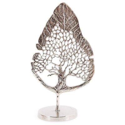 Ornamento per albero in foglia d'argento