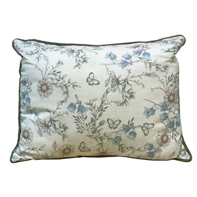 Coussin Jardin Secret - Bleu