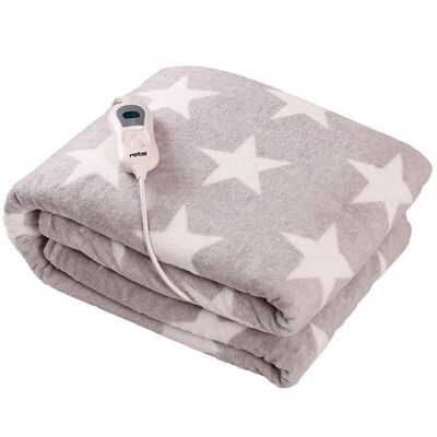 Light gray heating blanket with Rotel stars
