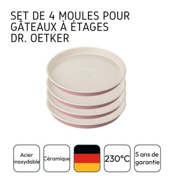 Set 4 moules pour gâteaux à étages Ø 17 cm Dr Oetker Rétro 3