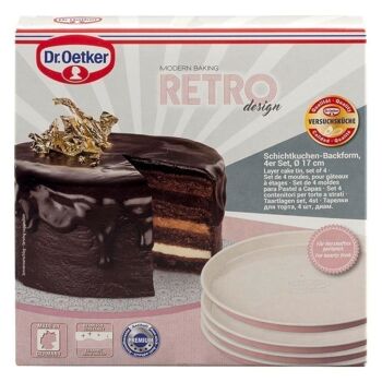 Set 4 moules pour gâteaux à étages Ø 17 cm Dr Oetker Rétro 5