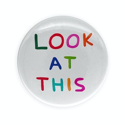 Mirror - Funny Gift - Look At This Pocket Mirror (in Velvet Gift Bag)