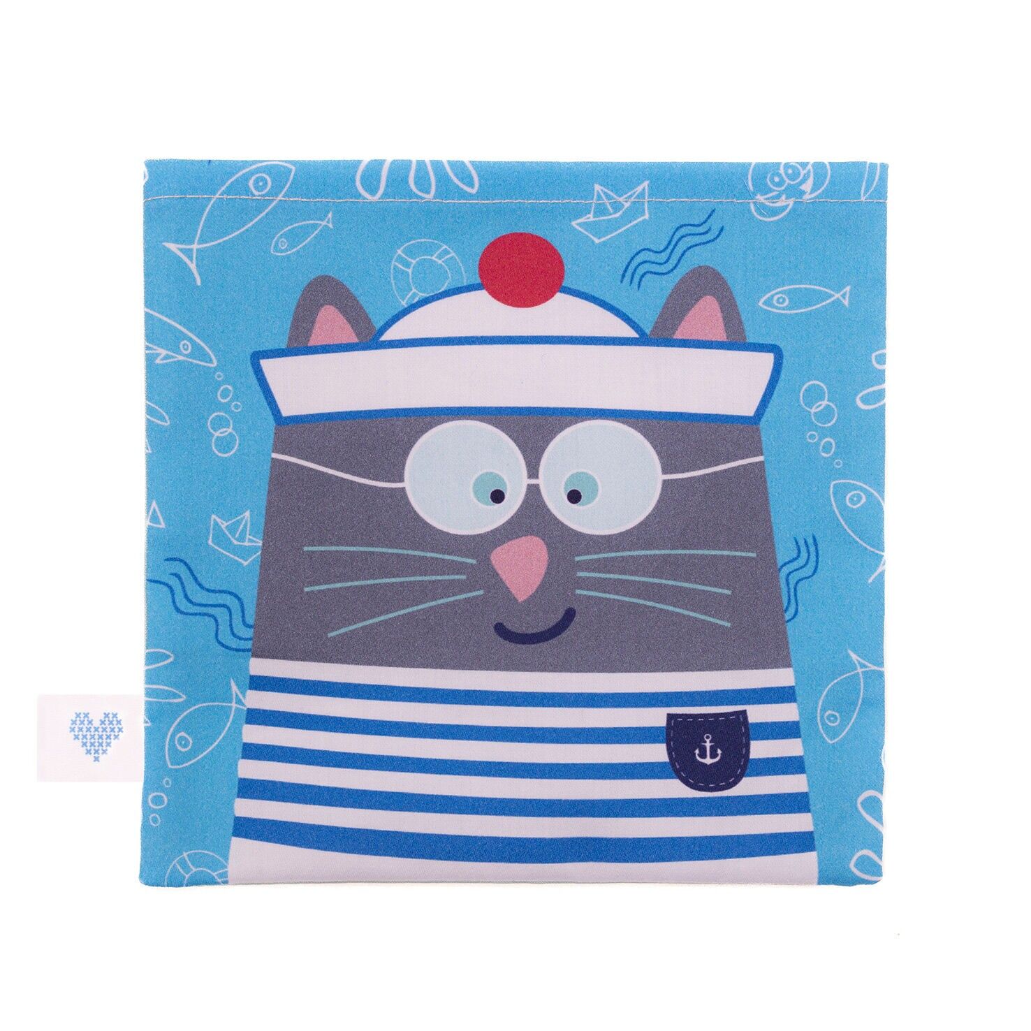 Bolsa de agua caliente seca Tom el Aventurero de algodón orgánico y semillas de lino