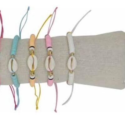 Armbänder aus Kauri-Muschel und Fimo – 35 Stück