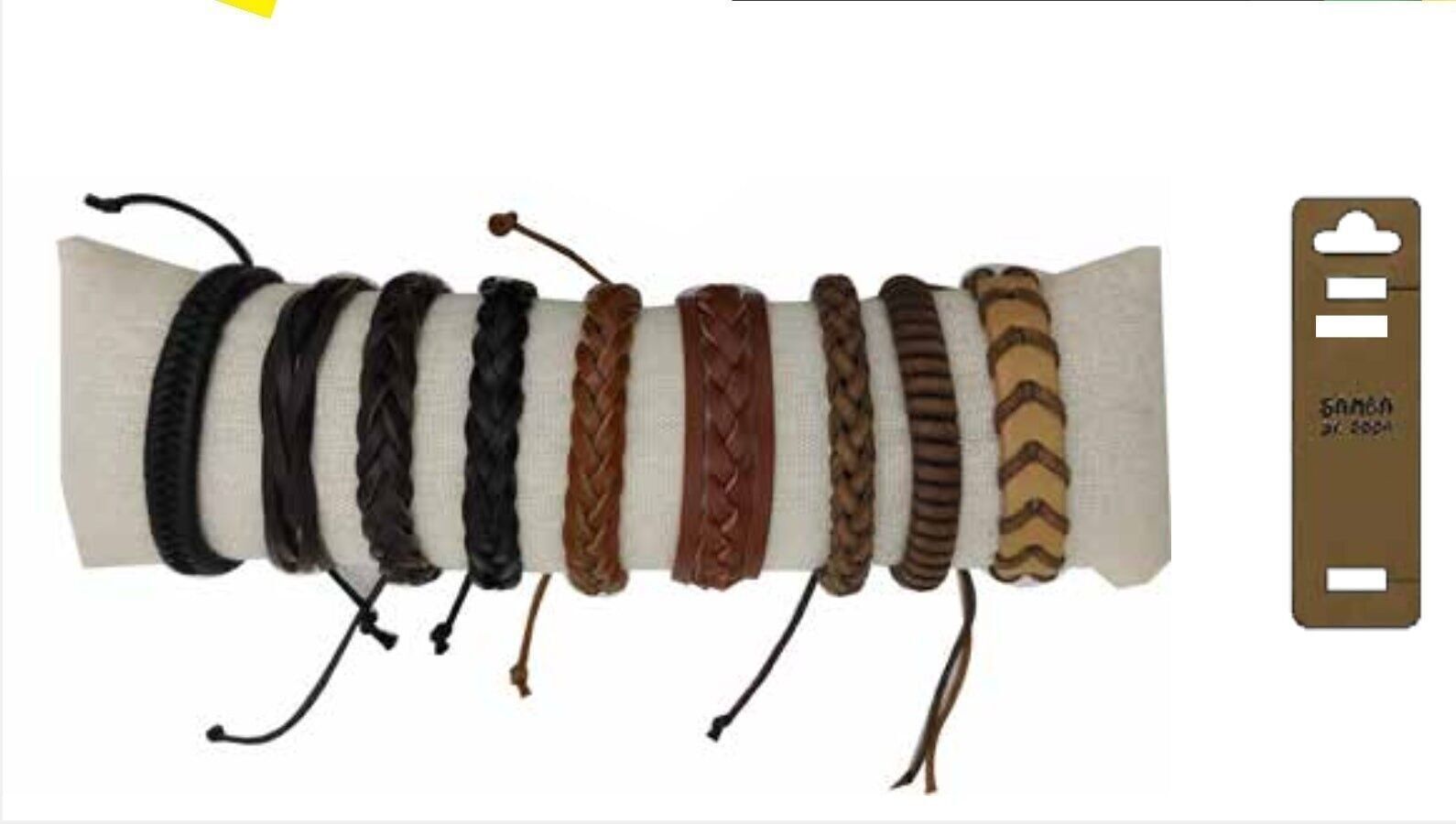 Lot von 35 Lederarmbändern für Herren