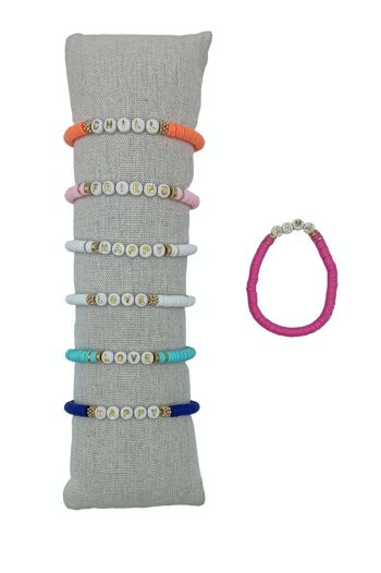 Lot de 35 Bracelets à message Love - Friend - Mama