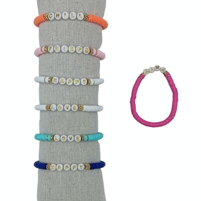 Lot de 35 Bracelets à message Love - Friend - Mama