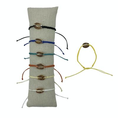 Lot de 35 Bracelets corde et Coquillage Gold
