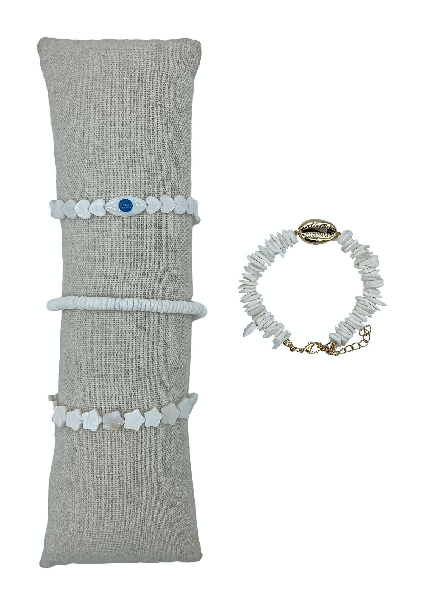 Mother-of-pearl and shell bracelets - Pack of 35