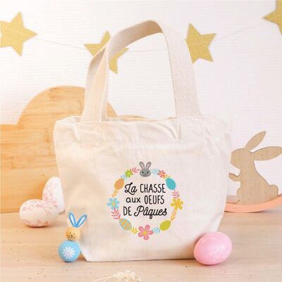 Small Organic Cotton Easter Tote - The Egg Hunt