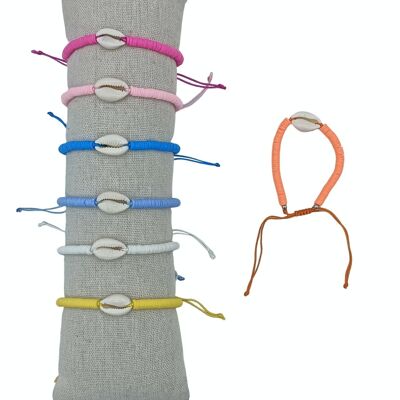 Muschel- und Fimo-Krawattenarmbänder – 35er-Pack