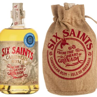 Six Saints Rum - Virgin Oak Cask Finish -Geschenktüte 41,7% 70cl.
