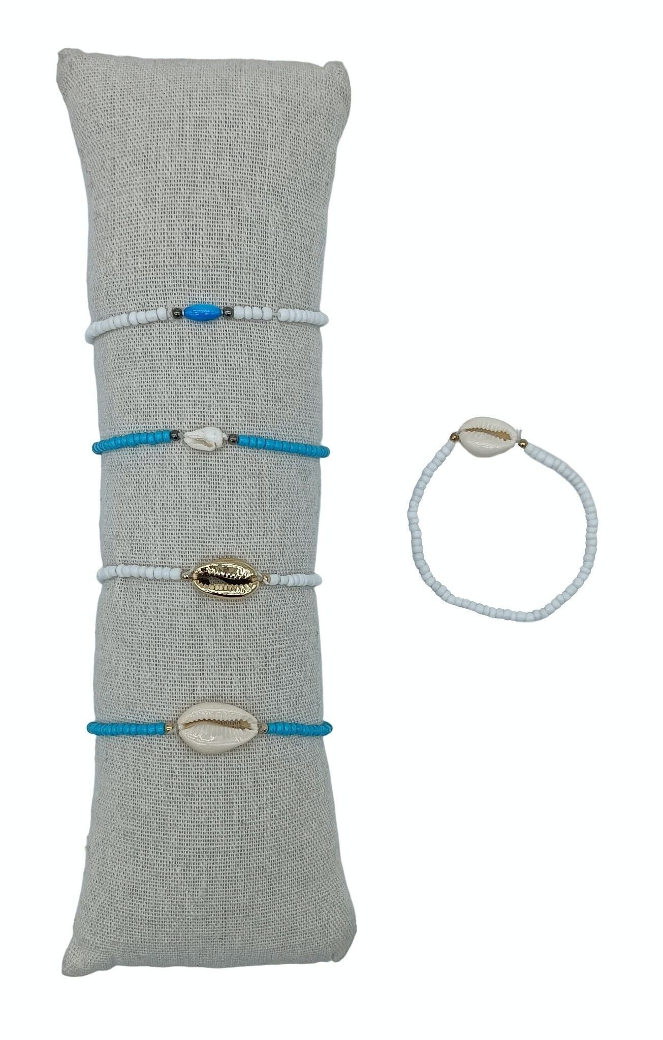 Armbänder in Weiß und Türkis – 35 Stück