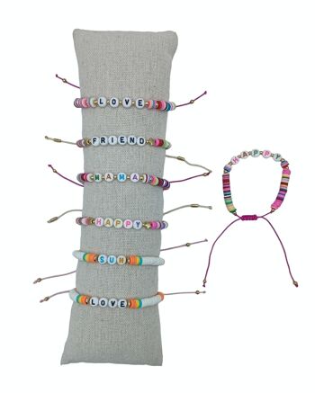 Bracelets TAILLE ENFANT Love / Sun / Mama - Lot de 35