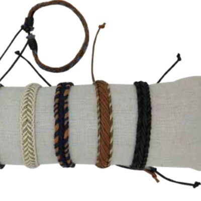 Lot de 35 bracelets coton ethniques