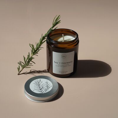 Bay & Rosemary Candle – 180ml Soy Wax Candle