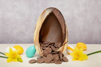 Oeuf de Pâques géant en chocolat marbré - 1 x 1250g 4