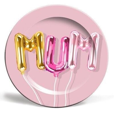 Assiettes 'Mum ballon hélium illustration'