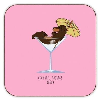 Coasters 'Cocktail Sausage Dog'