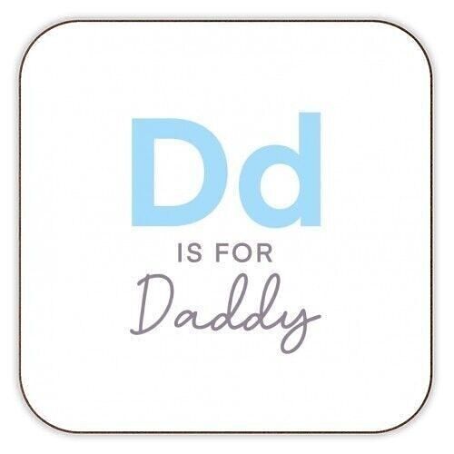 Coasters 'D is for daddy child print'