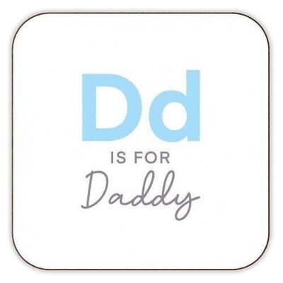 Sottobicchieri 'D is for daddy child print'
